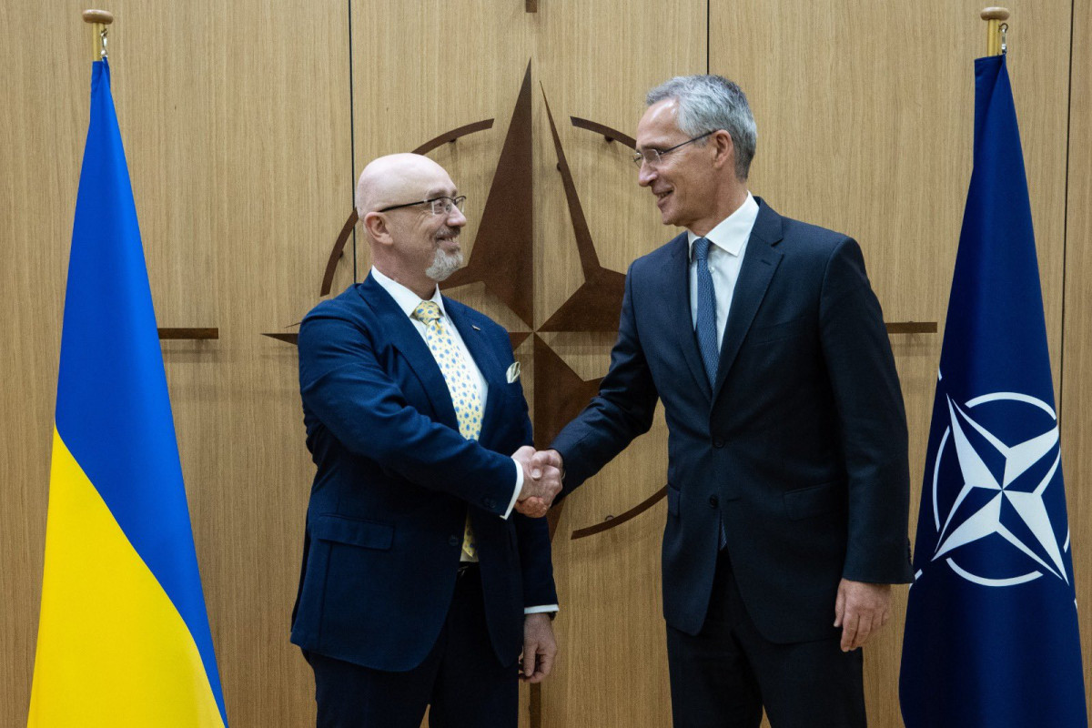Oleksii Reznikov, Ukrainian Defense Minister and Jens Stoltenberg, NATO Secretary-General