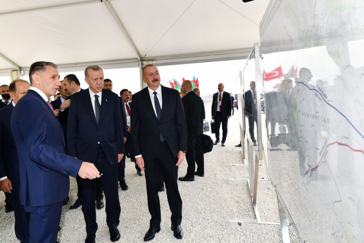 Presidents of Azerbaijan and Türkiye laid goundation stone of Gumlag railway station in Jabrayil