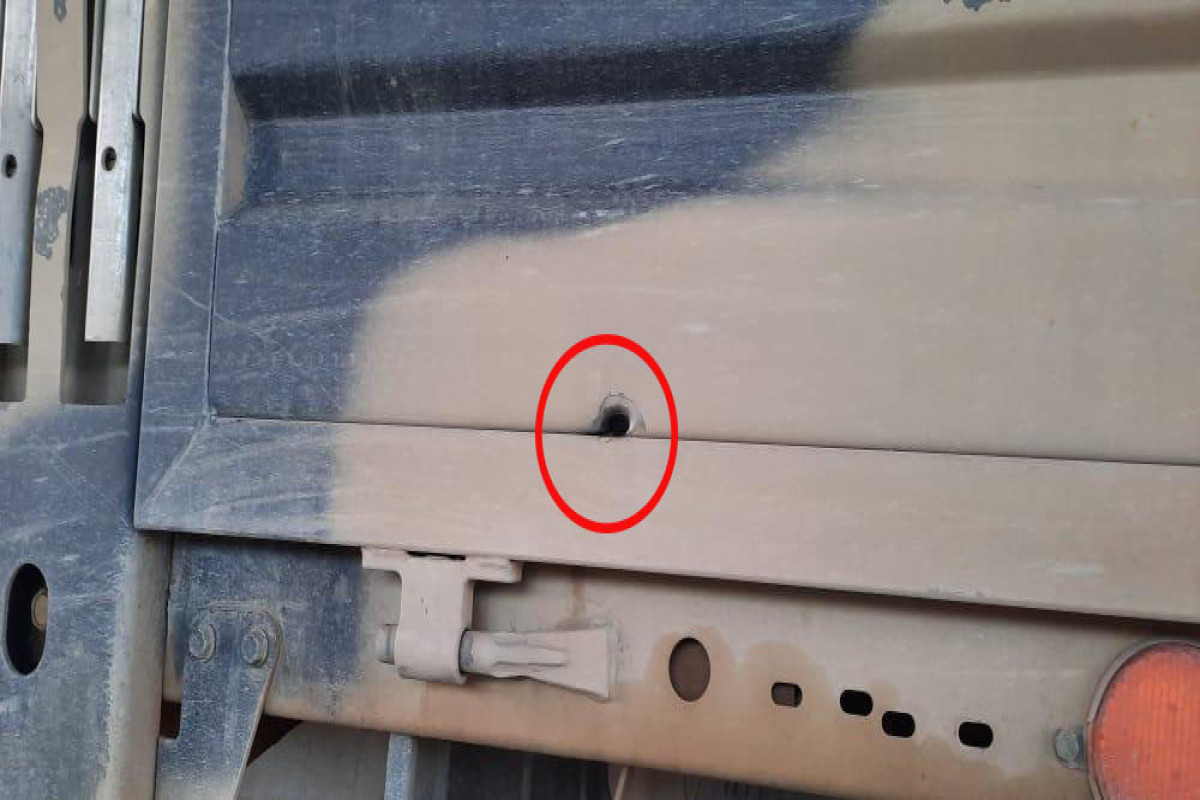 MoD: Vehicle transporting supplies to Azerbaijan Army Units was subjected to fire-PHOTO 