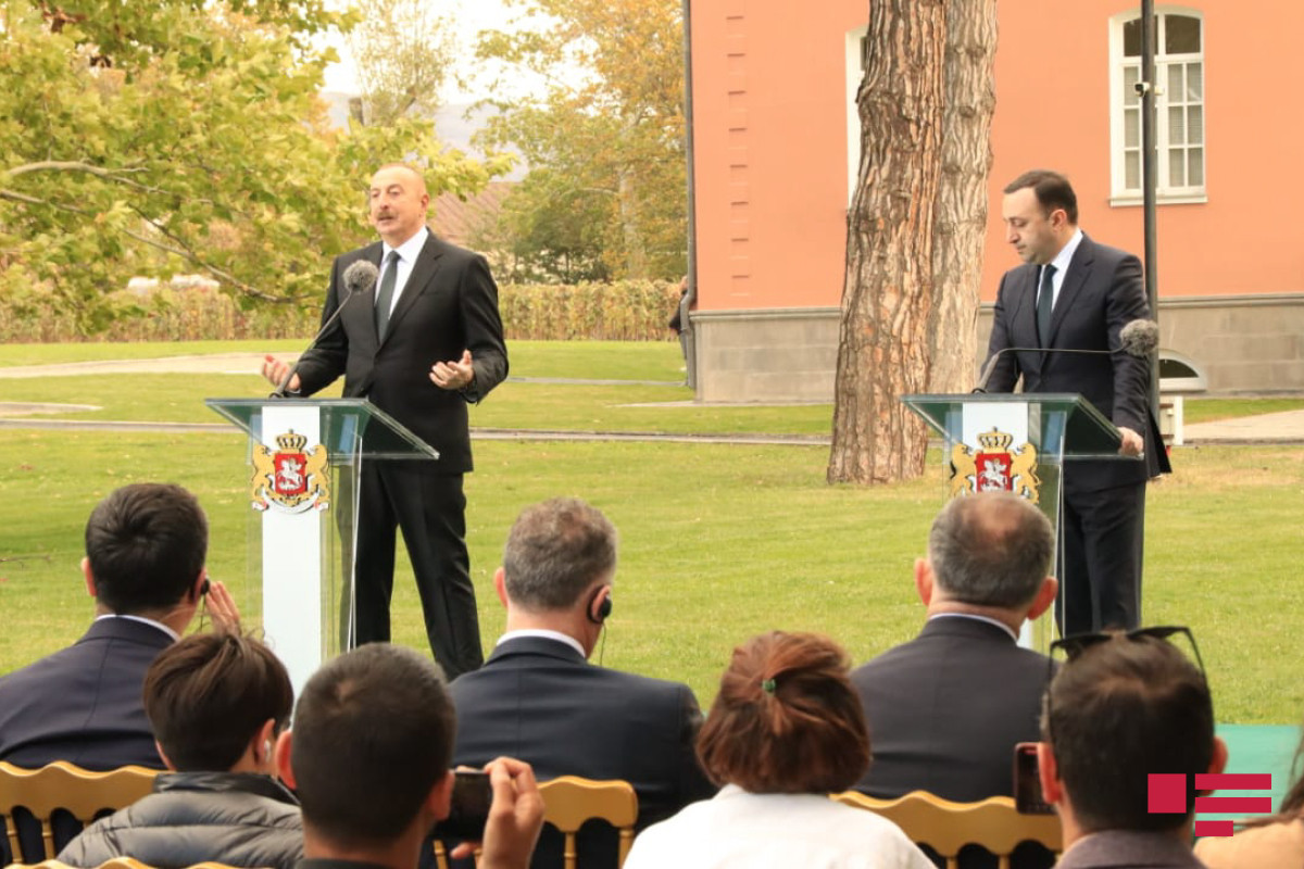 President of Azerbaijan, Prime Minister of Georgia made press statements