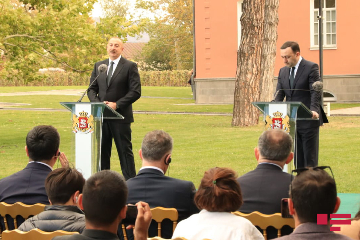 President of Azerbaijan, Prime Minister of Georgia made press statements
