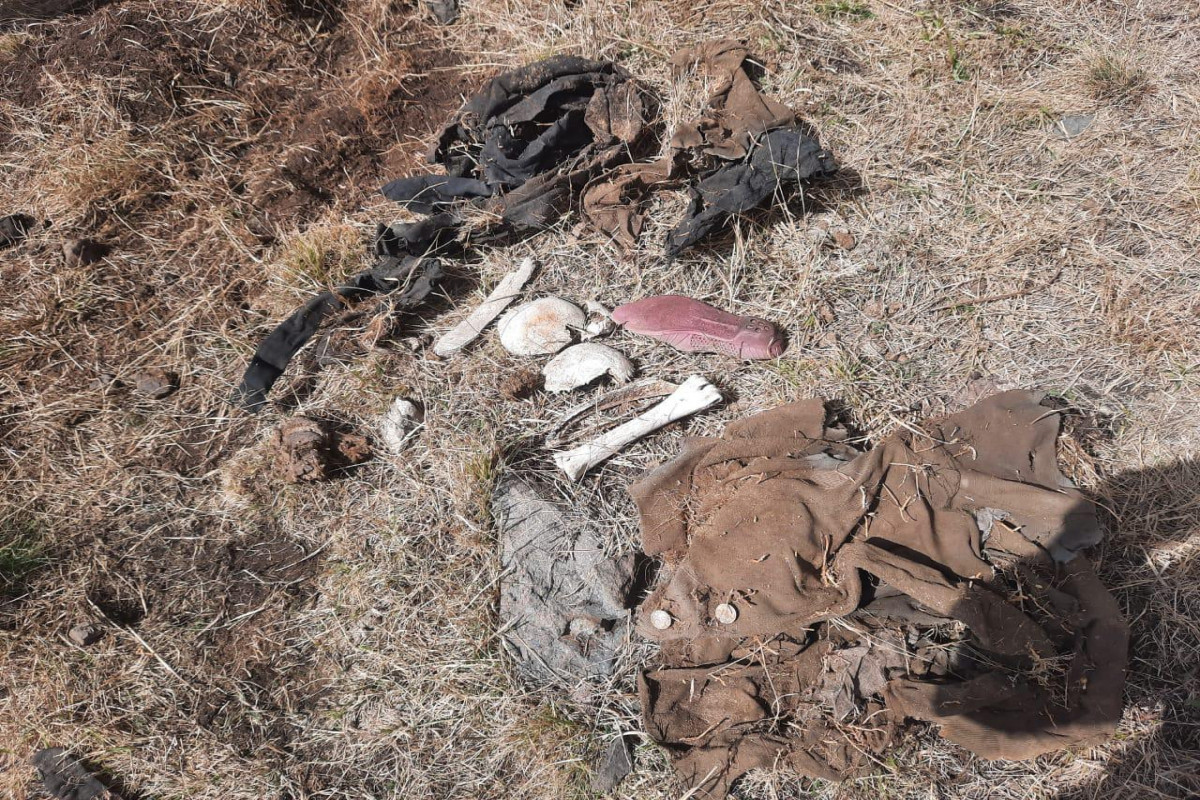 Remains of skeleton of person supposed to have been tortured to death in Armenian captivity found in Azerbaijan's Kalbajar-PHOTO 