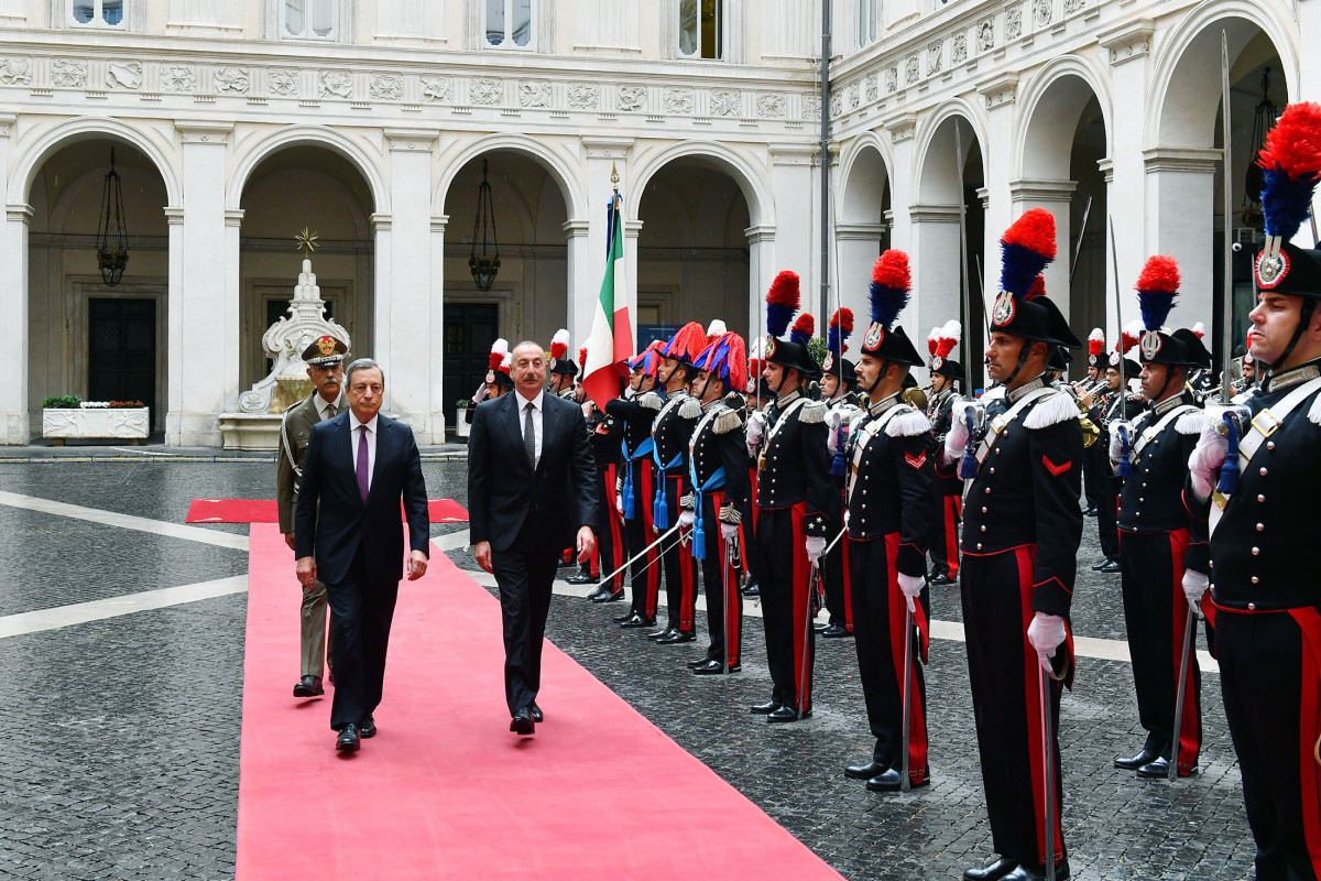 Mario Draghi, Ilham Aliyev