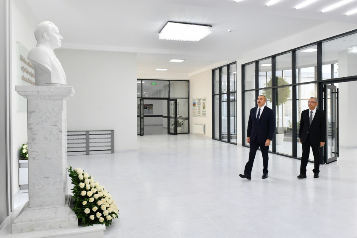 President Ilham Aliyev viewed conditions created at newly-built school complex No87 in Surakhani district, Baku