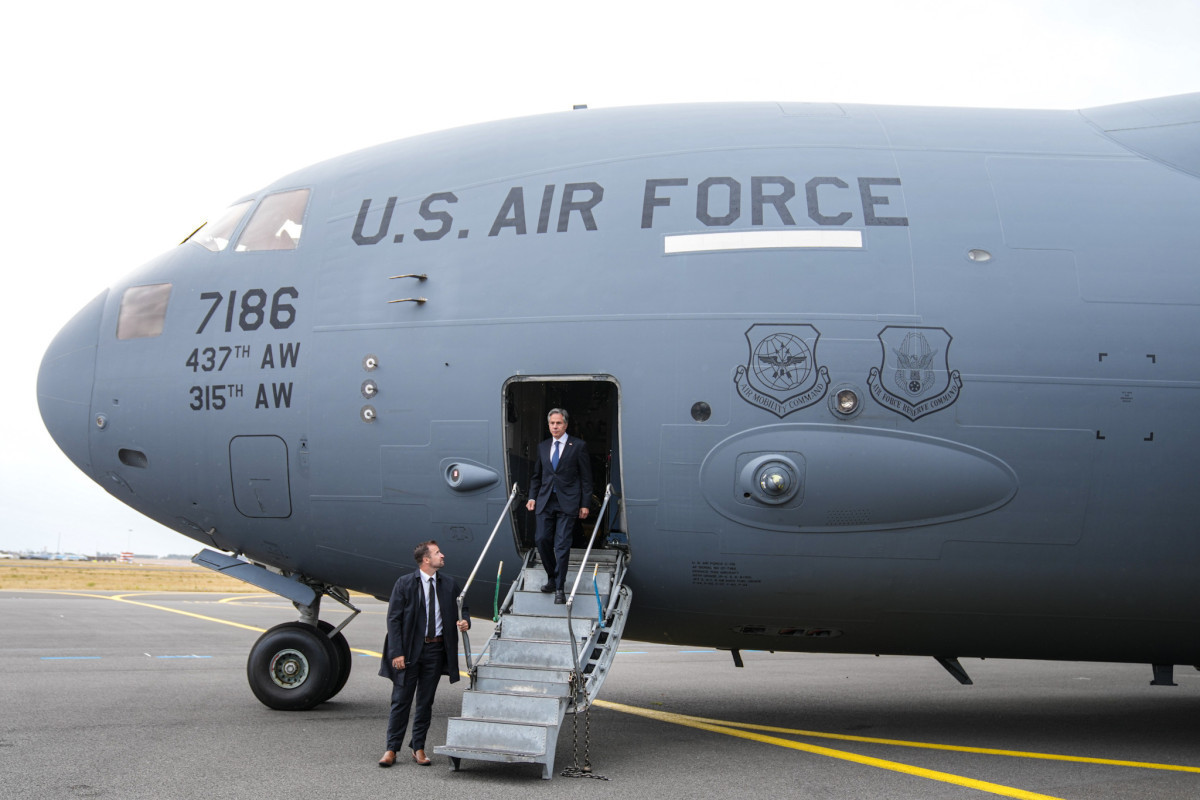US Secretary of State arrives in Brussels