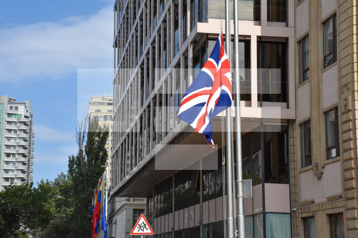 British Embassy lowers flags in connection with death of Elizabeth II, opens book of condolence-UPDATED-1 -PHOTO 