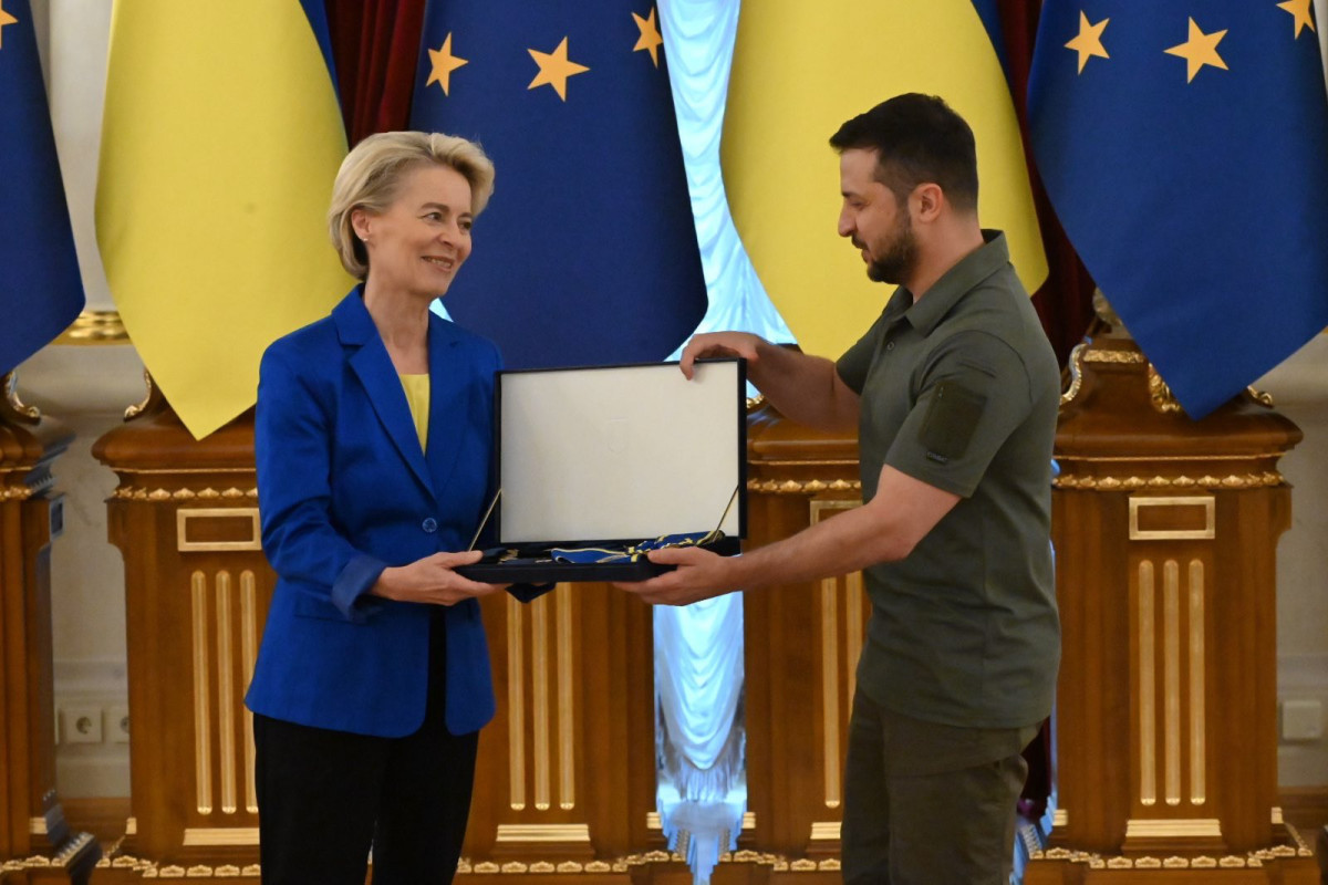 President of the European Commission President Ursula von der Leyen met with Ukrainian President Volodymyr Zelensky