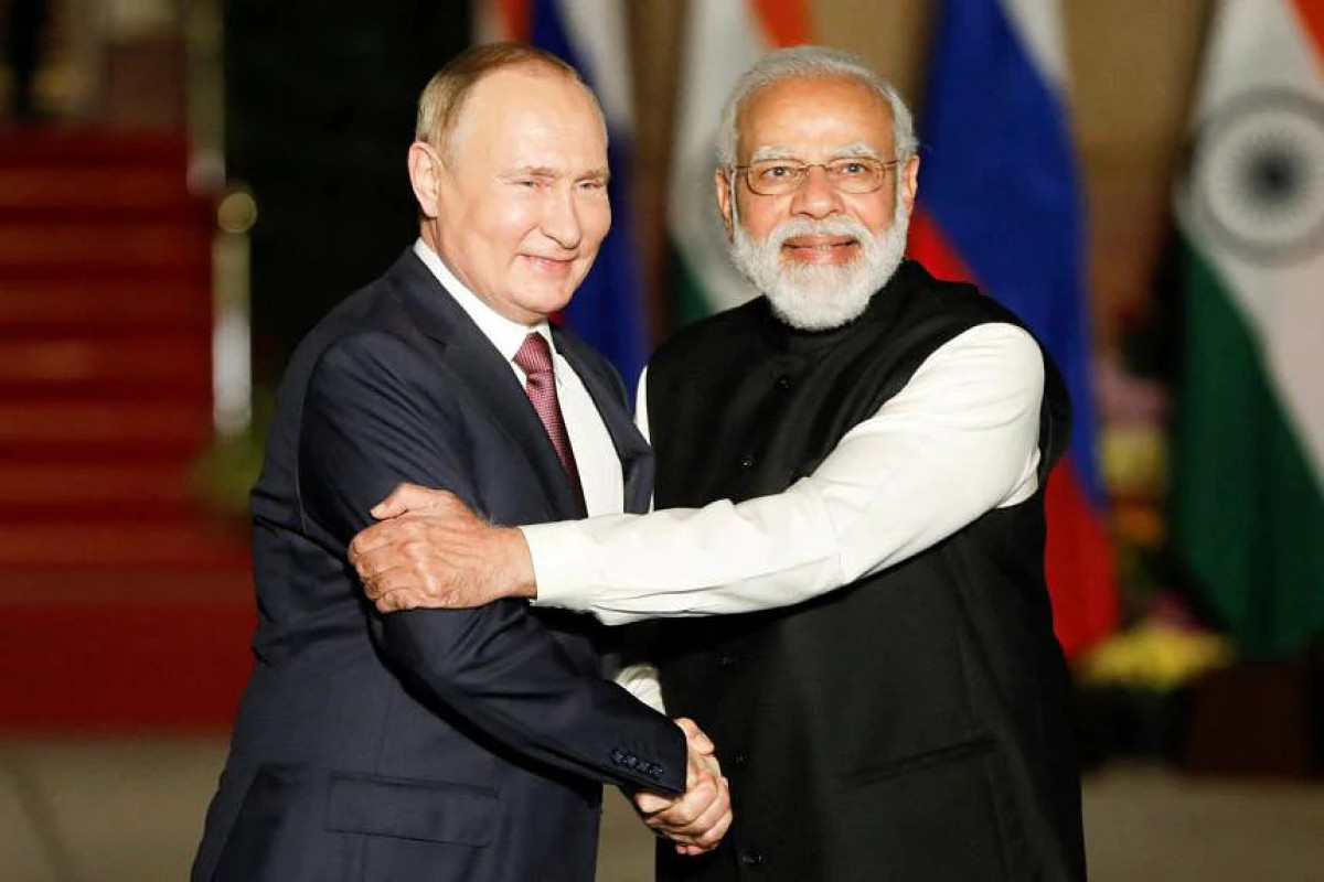 Russian President Vladimir Putin and Indian Prime Minister Narendra Modi