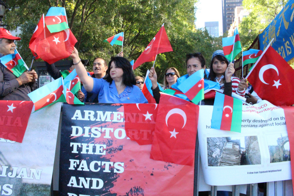 Armenia's provocations were protested in front of the UN headquarters