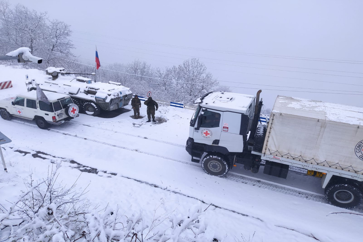 Vehicles belonging to ICRC unimpededly passed through Azerbaijan's Lachin-Khankandi road