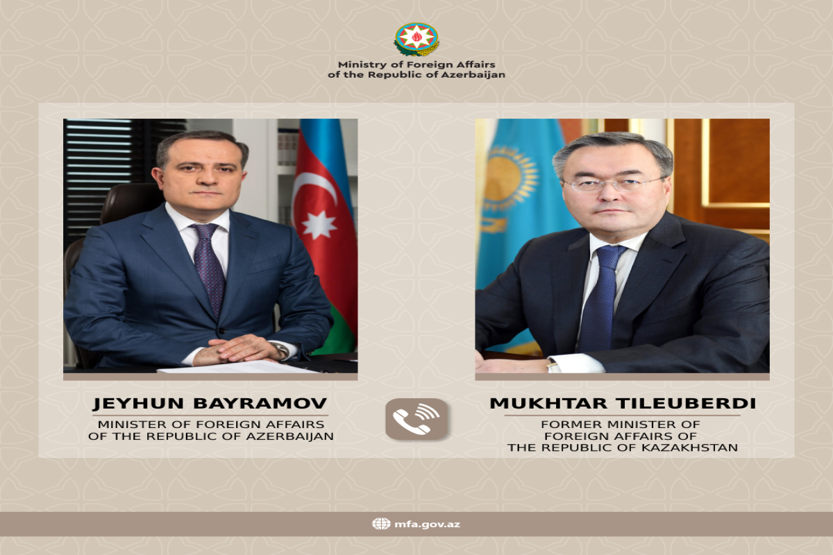 Azerbaijani FM holds phone conversation with former Kazakh FM