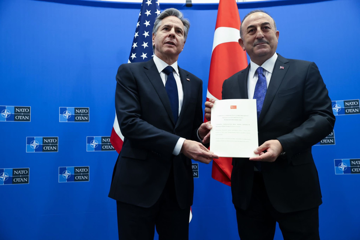 Turkish FM submitted document of Finland's NATO membership to US State Secretary