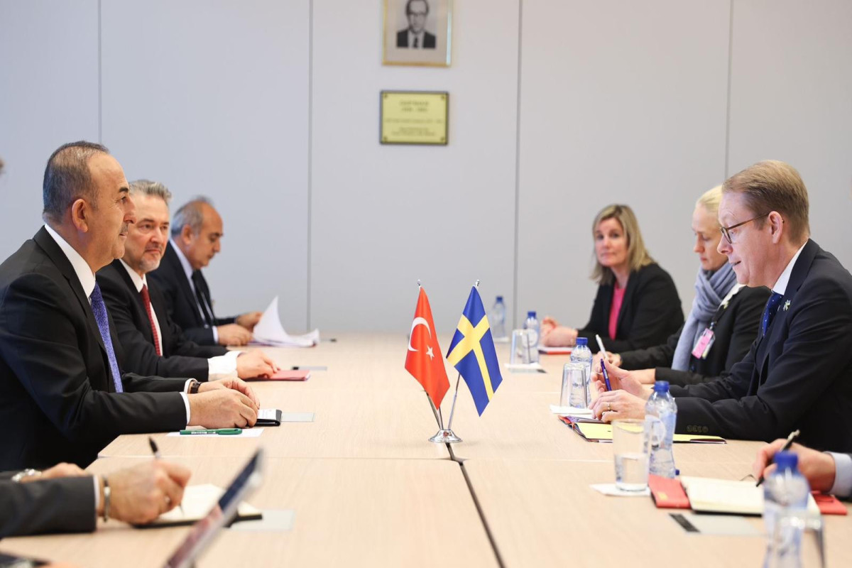 Turkish Foreign Minister Mevlut Cavusoglu met with Swedish Foreign Minister Tobias Billström