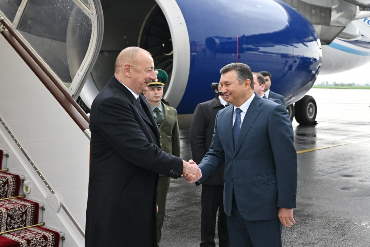 President Ilham Aliyev arrived in Tajikistan for state visit