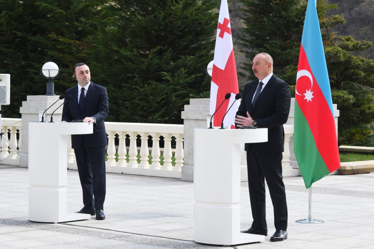  Prime Minister of Georgia, Irakli Garibashvili, President of Azerbaijan Ilham Aliyev