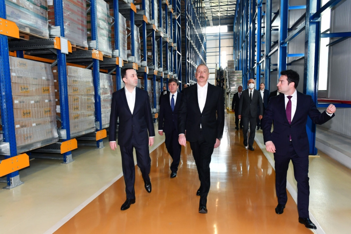 President Ilham Aliyev and Prime Minister Irakli Garibashvili visited Gabala Food Village