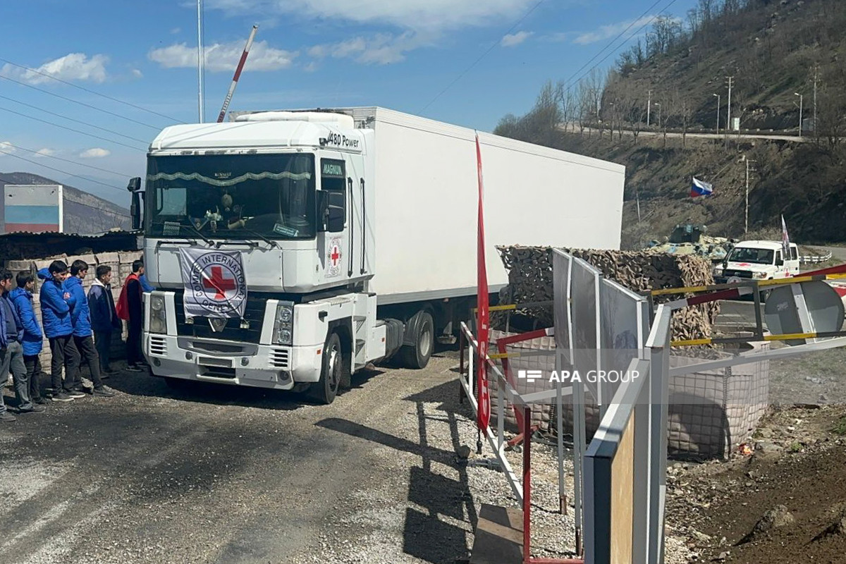 5 vehicles belonging to ICRC made unhindered passage through Azerbaijan's Lachin-Khankandi road-PHOTO -UPDATED 