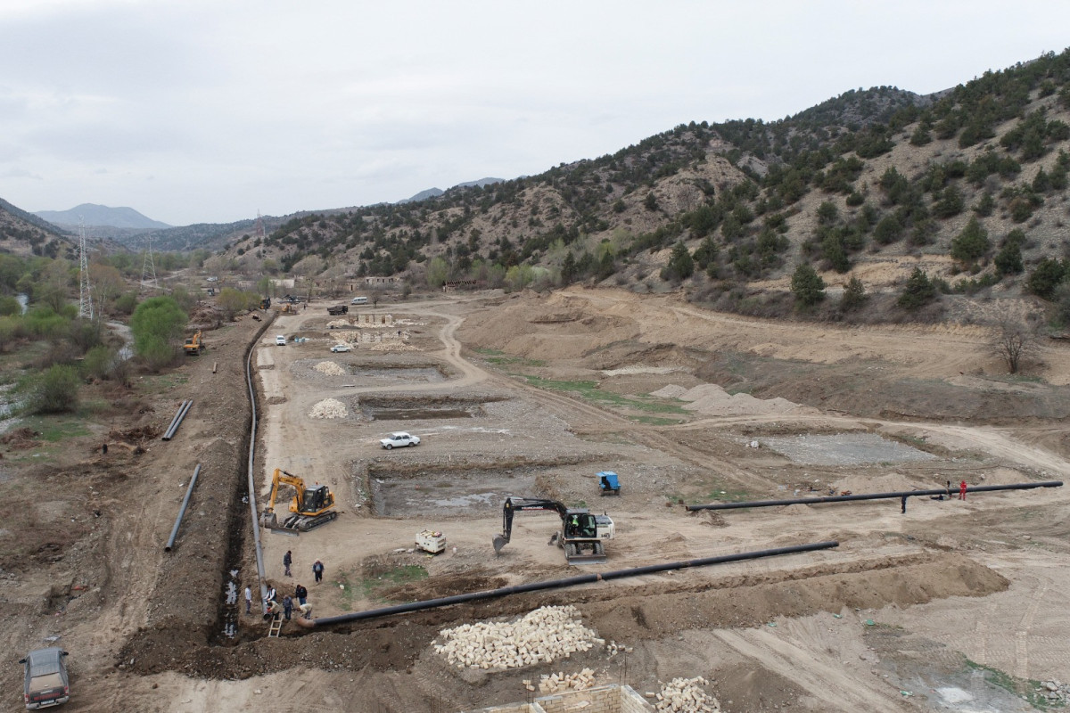 Construction of 10 km long main water pipeline to Lachin is planned