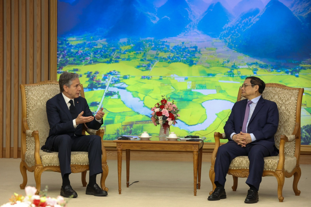 U.S., Vietnam say they hope to boost ties as Blinken visits Hanoi