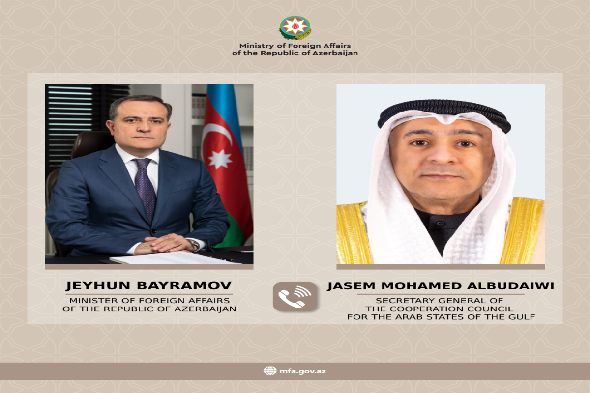 Jeyhun Bayramov holds a phone conversation with the Gulf Cooperation Council Secretary-General