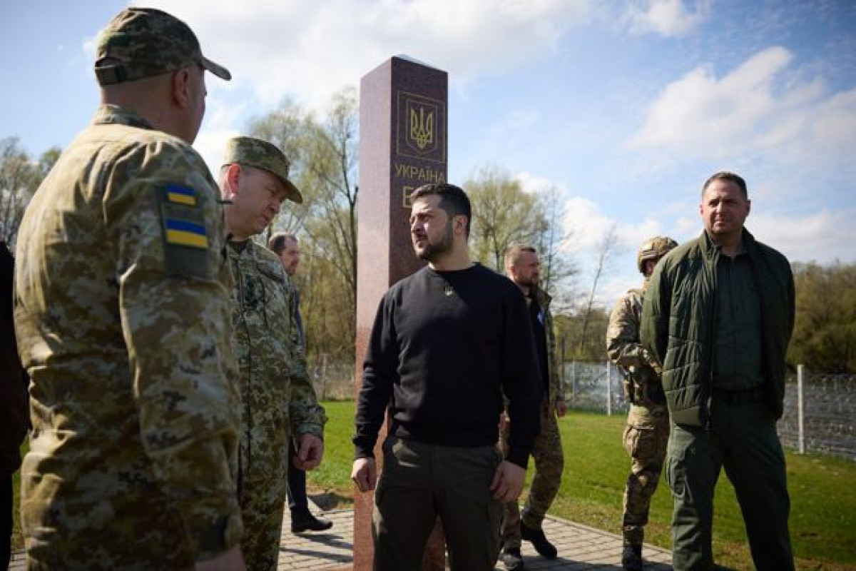 Ukraine's Zelensky visits border with Belarus and Poland