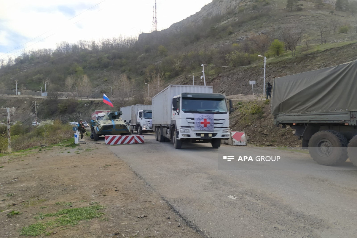 12 ICRC vehicles with residents of Armenian origin unimpededly passed through Azerbaijan's Lachin-Khankandi road-PHOTO -UPDATED 