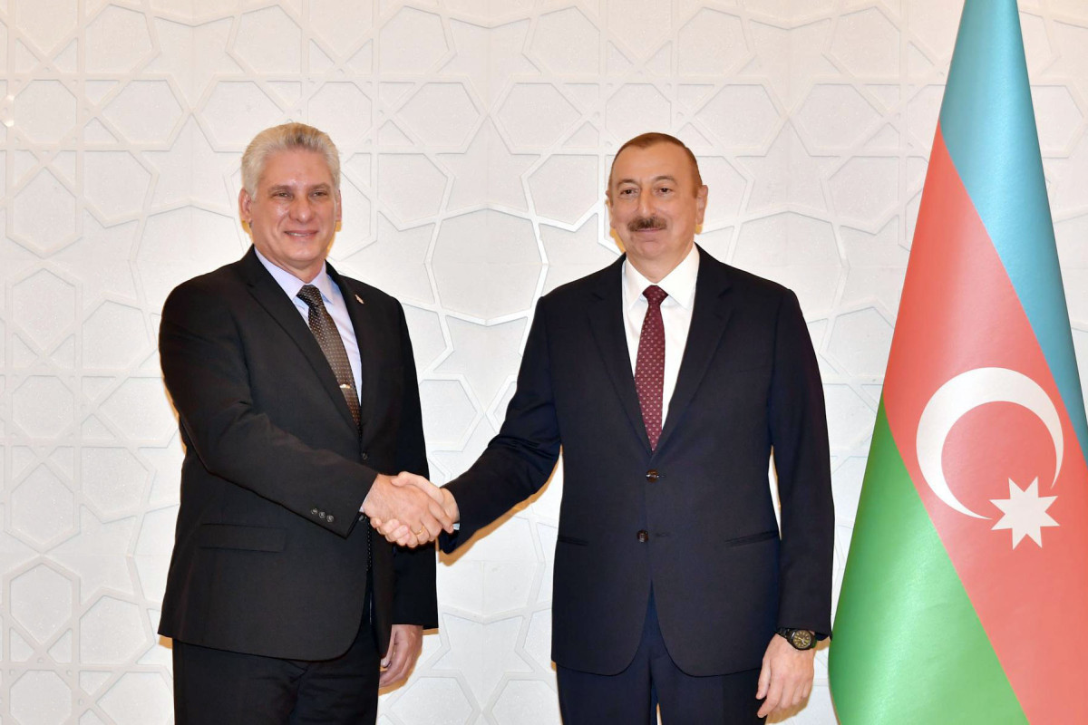 Miguel Díaz-Canel, President of Cuba and Ilham Aliyev, President of Azerbaijan