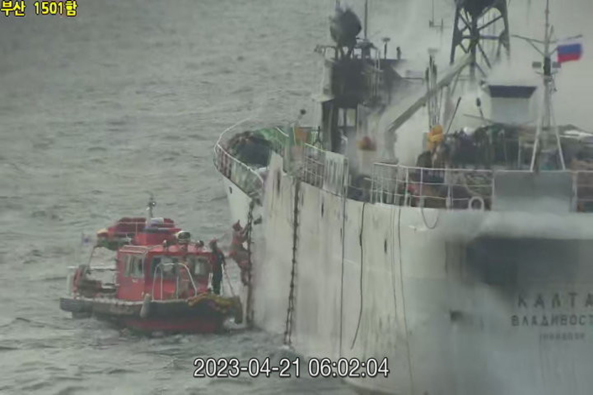 Bodies of two Russian sailors found off the coast of South KoreaThe bodies of two Russian sailors from a burning ship were found off the coast of South Korea
