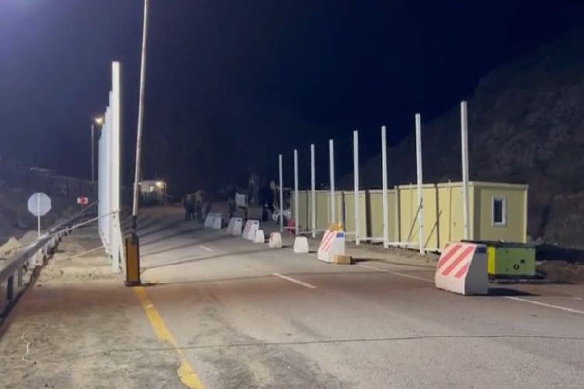 Border checkpoint at the starting point of the Lachin-Khankandi road is equipped with electricity-VIDEO 