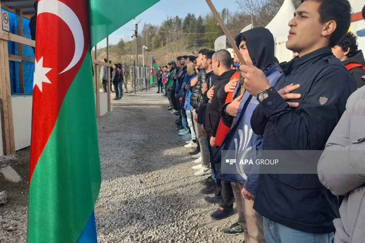 Peaceful protest of Azerbaijani eco-activists on Lachin–Khankendi road enters 134th day-PHOTO 