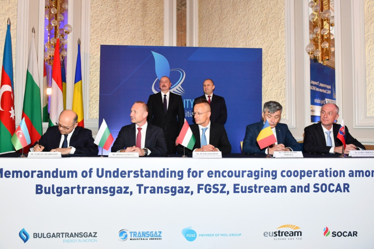 Transmission system operators of Bulgaria, Romania, Hungary, Slovakia and SOCAR signed Memorandum of Understanding in Sofia; President Ilham Aliyev attended the signing ceremony-UPDATED-2 