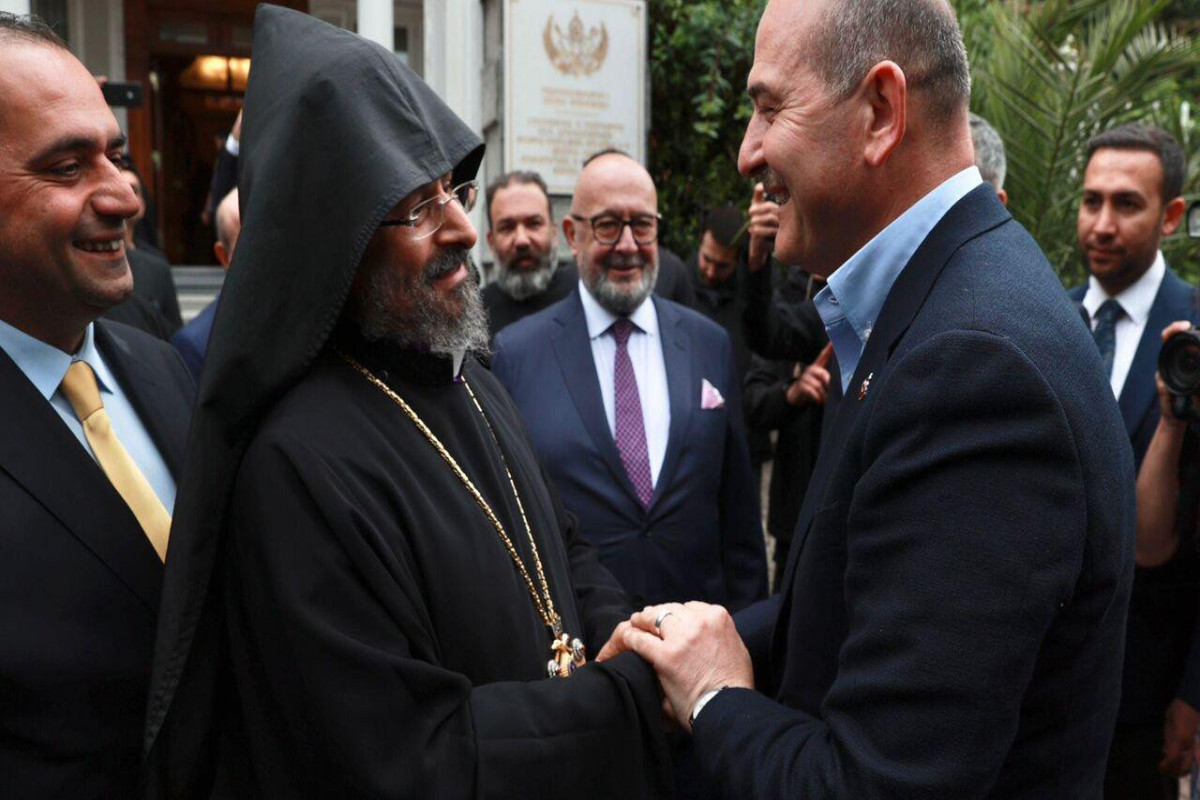 Turkish Interior Minister visits Patriarch of Armenians