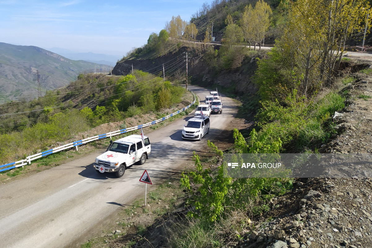 ICRC vehicles carrying Armenian origin residents, unimpededly passed through Azerbaijan's Lachin-Khankandi road-PHOTO -UPDATED 