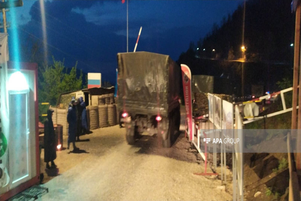 One passenger car, eight trucks of Russian peacekeepers pass unhindered through the Lachin-Khankendi road-PHOTO 