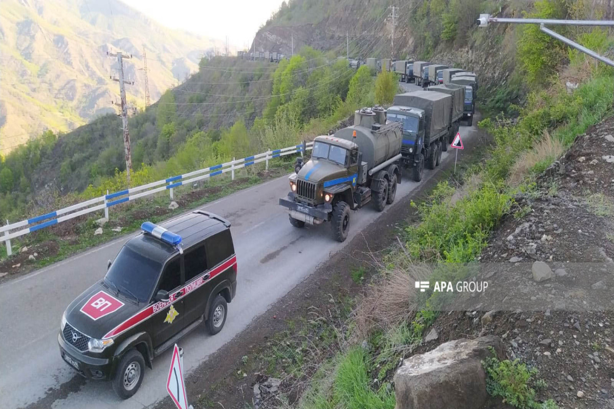 One passenger car, 27 trucks of Russian peacekeepers moved freely through the Lachin-Khankandi road-PHOTO 