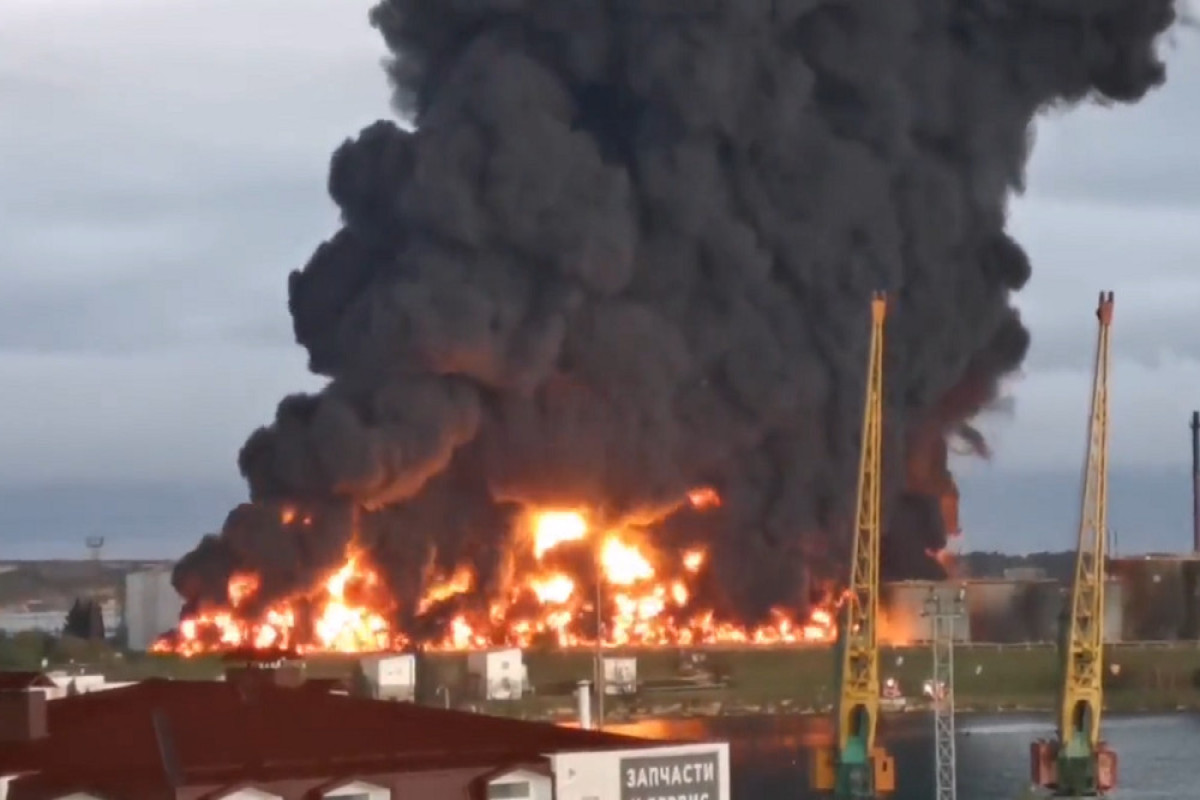 Sevastopol fuel depot on fire after drone attack
