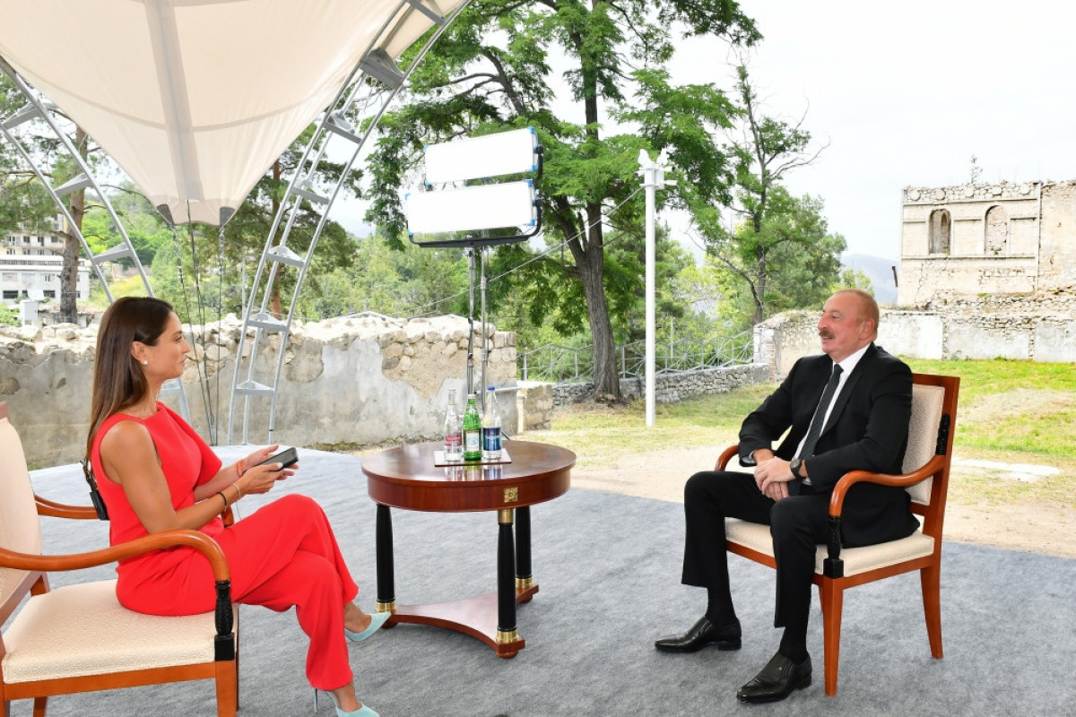 Ilham Aliyev, President of Azerbaijan was interviewed by Euronews TV channel