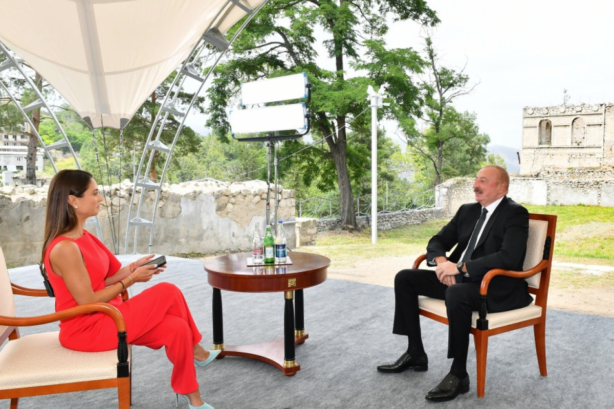 Ilham Aliyev, President of Azerbaijan was interviewed by Euronews TV channel