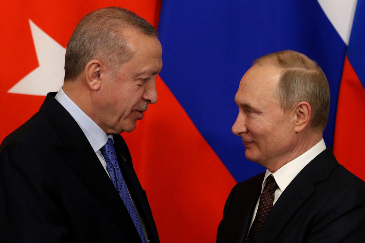 Recep Tayyip Erdogan, President of Türkiye and Vladimir Putin, President of Russia