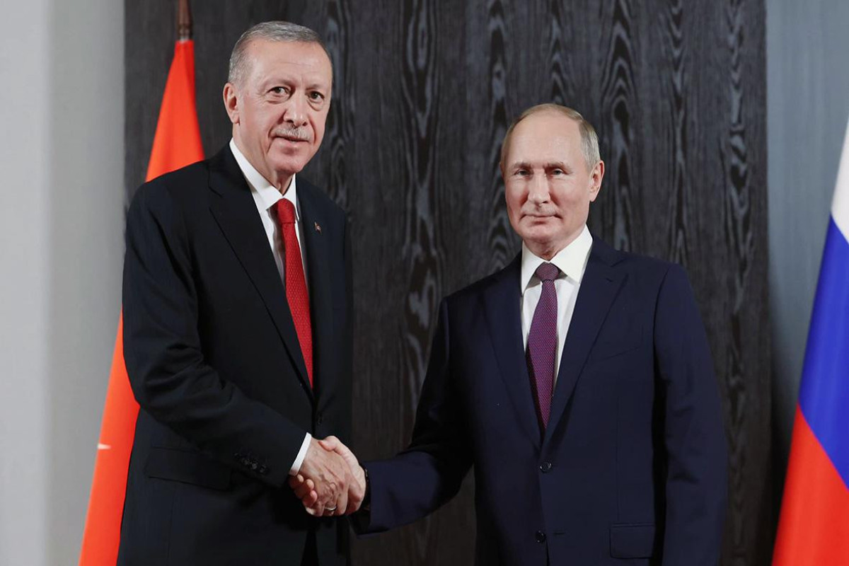 Recep Tayyip Erdogan, President of Türkiye and Vladimir Putin, President of Russia