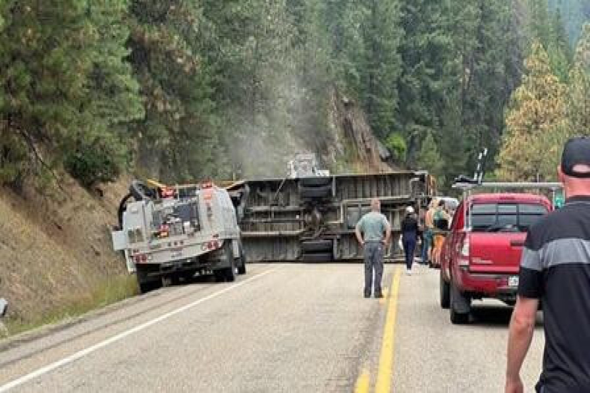 Eleven children injured - seven critically - after bus carrying teenagers from Idaho summer camp rolls over