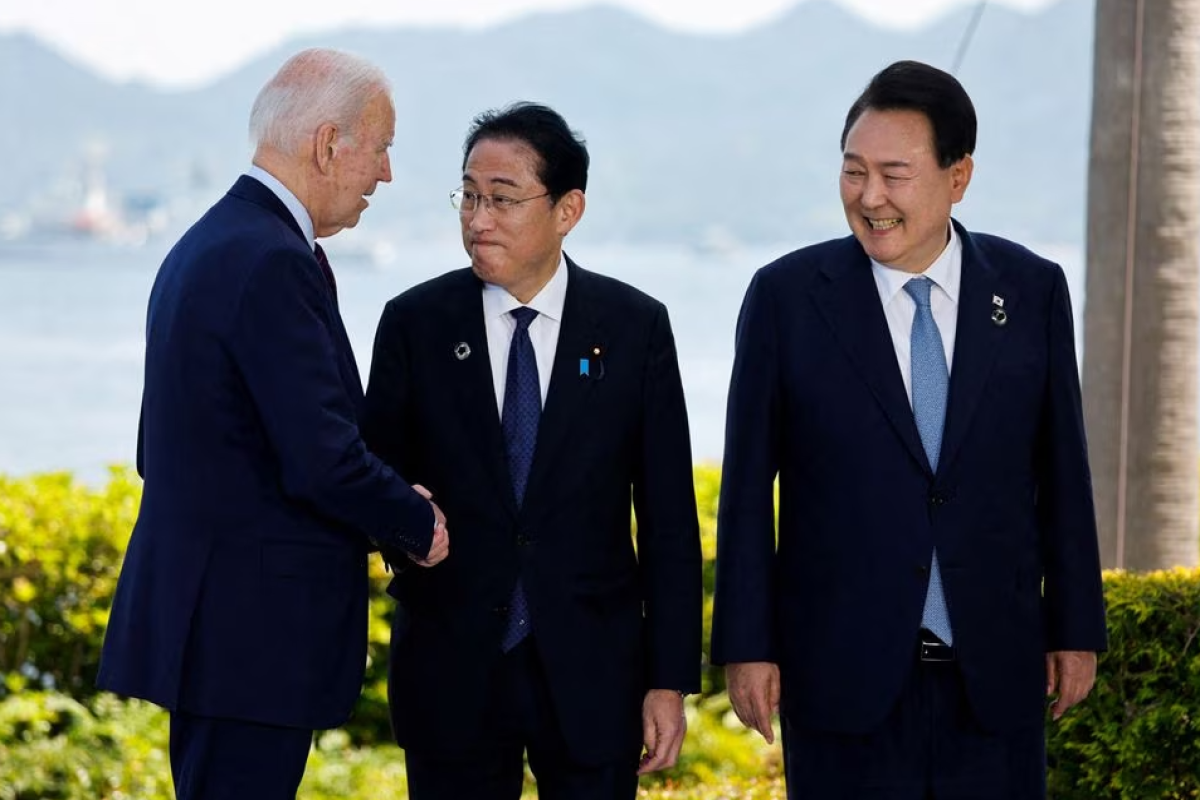 U.S. President Joe Biden, Japan’s Prime Minister Fumio Kishida and South Korea’s President Yoon Suk Yeol