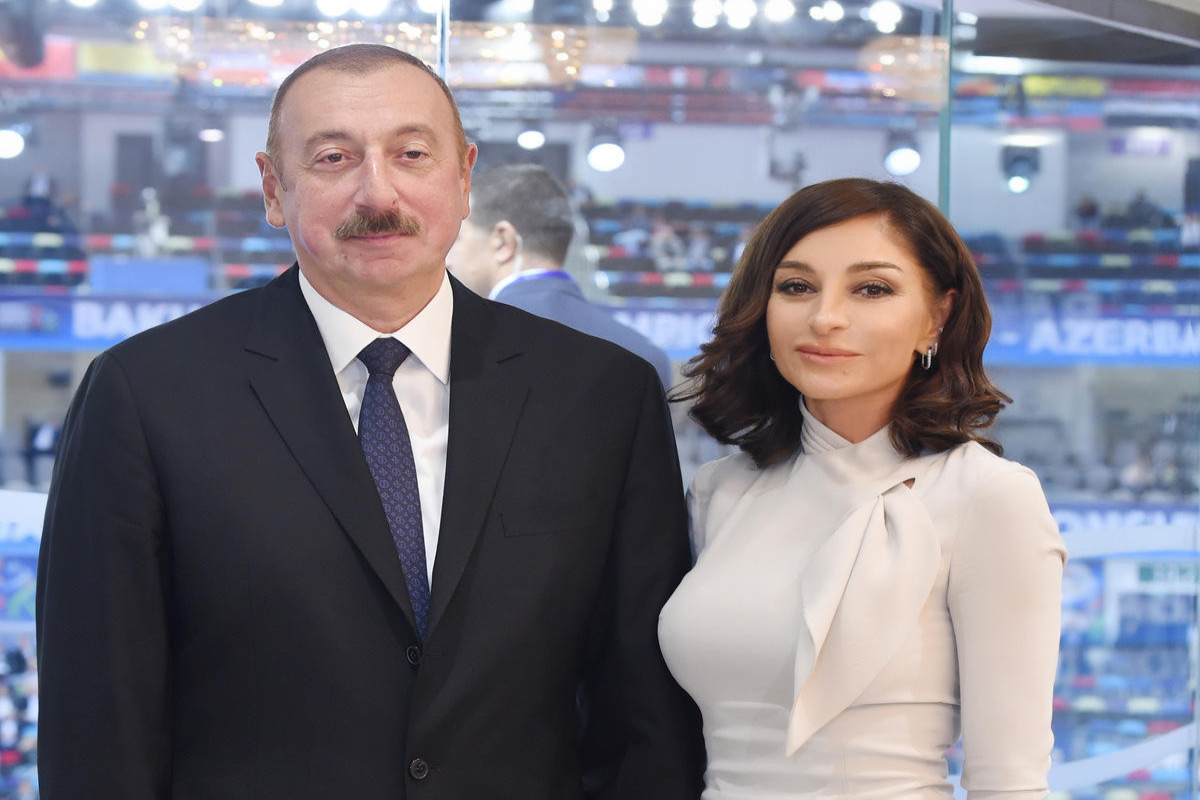 President Ilham Aliyev and First Lady Mehriban Aliyeva watched men's 100 metres final at World Athletics Championships in Budapest-UPDATED-1 