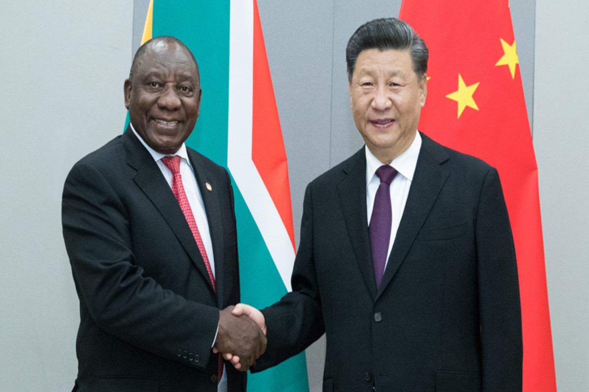 The South African President Cyril Ramaphosa and Chinese President Xi Jinping
