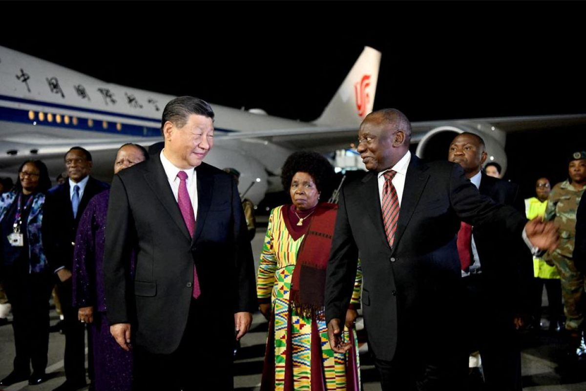 Chinese President Xi Jinping and The South African President Cyril Ramaphosa