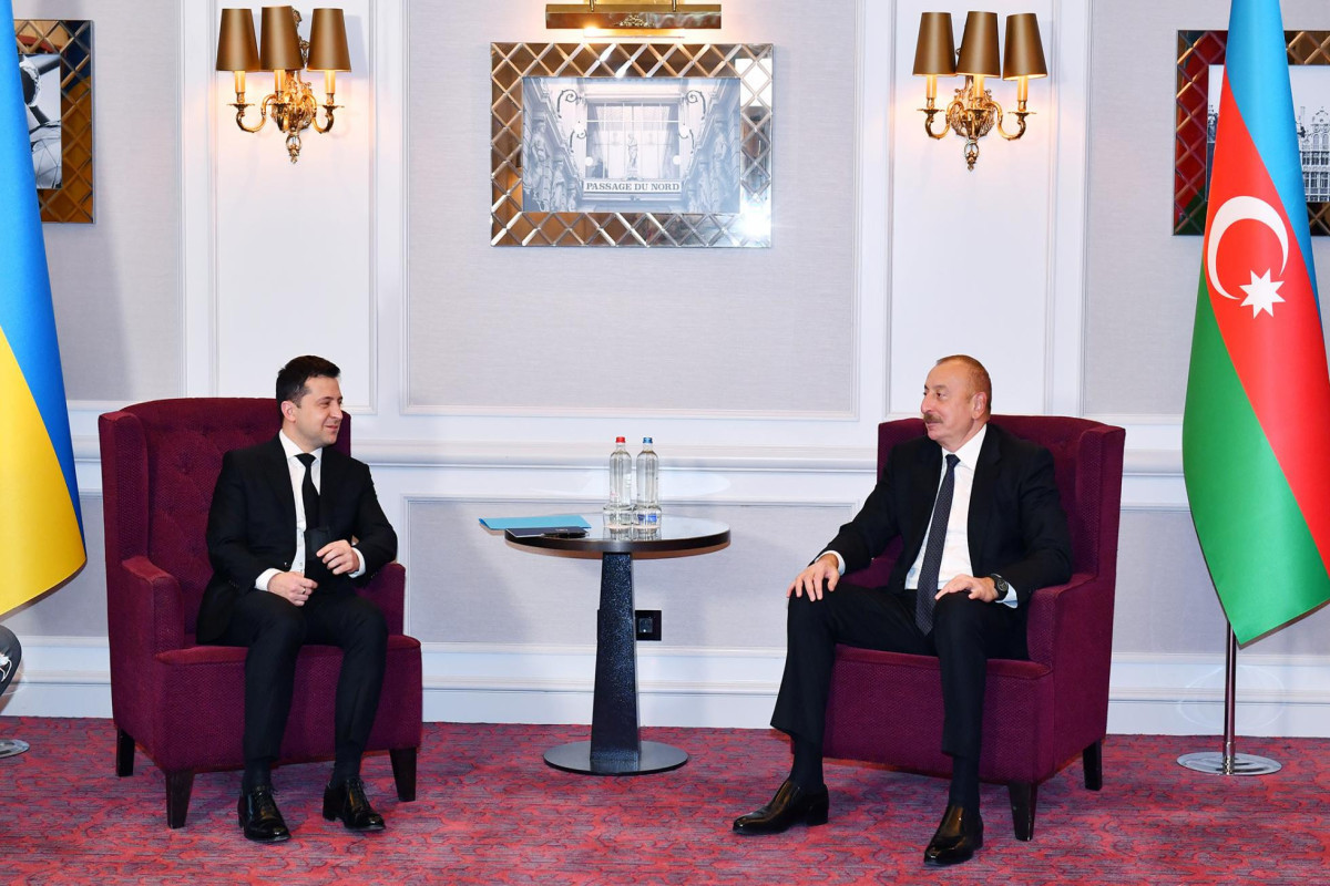 President of Ukraine Volodymyr Zelensky and President of the Republic of Azerbaijan Ilham Aliyev