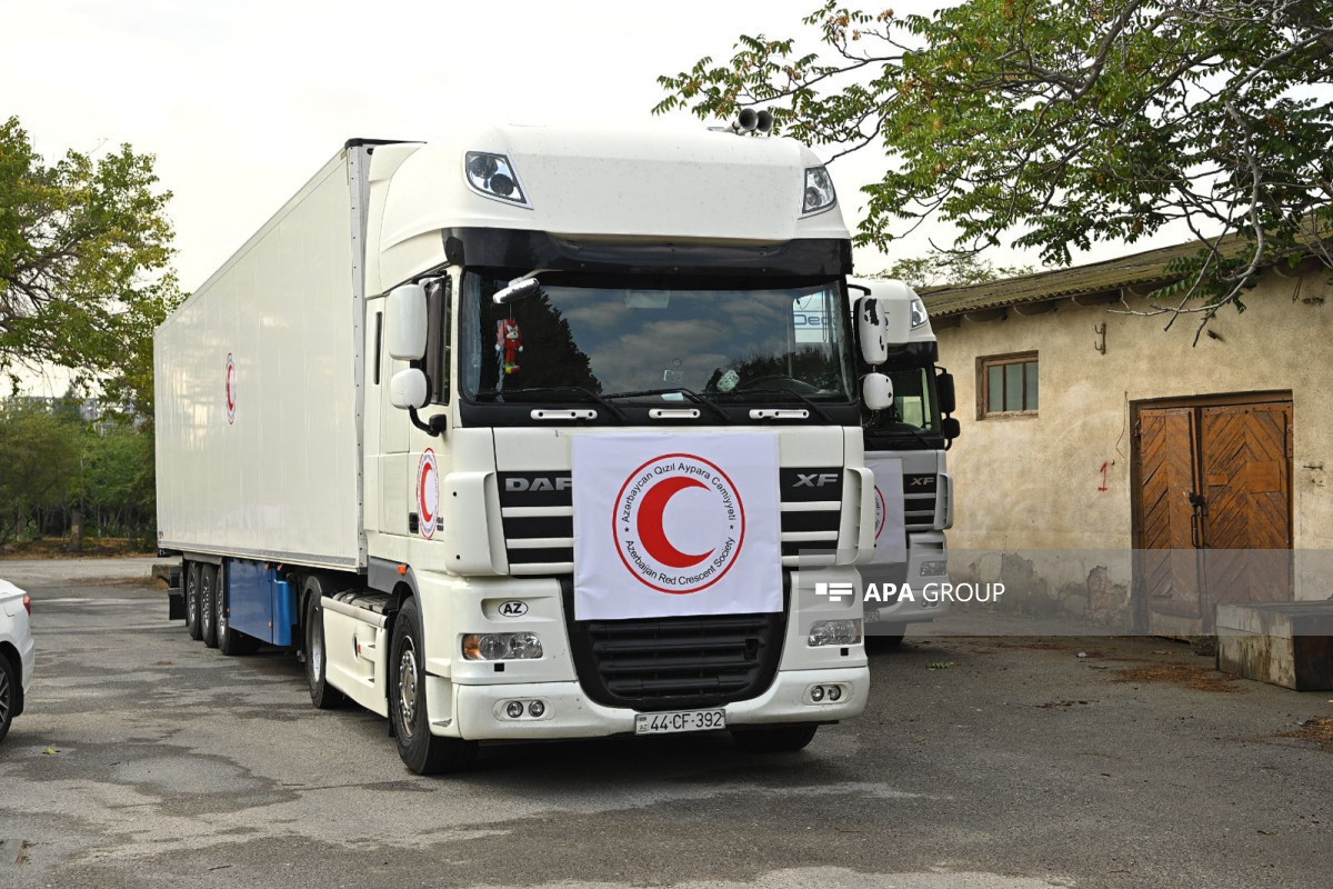 Humanitarian cargo sent off from Baku for residents of Armenian origin living in Khankandi-VIDEO 