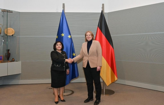 Chair of the Milli Majlis of the Republic of Azerbaijan Sahiba Gafarova,  Chair of the Bundestag of the Federal Republic of Germany, Bärbel Bas
