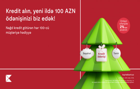 Private cash loan campaign for the new year from Kapital Bank - PHOTO 