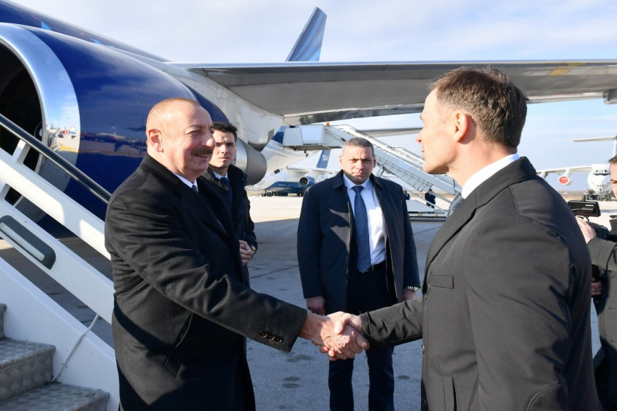 President Ilham Aliyev pays a working visit to Serbia